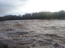 River Ayr during floods taken on the 30th December 2013