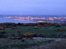 Ayr Bay taken from Brown Carrick at twilight.  Photo by Forehill’s Andrew Gamble.