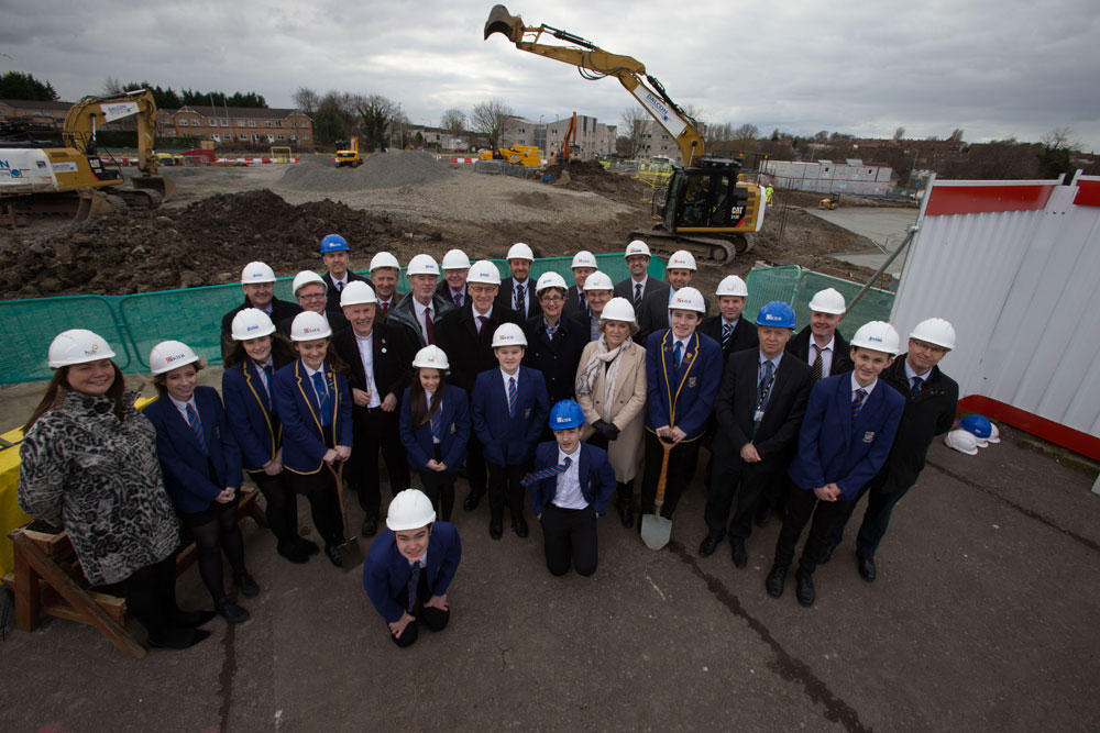 Work underway at the new Queen Margaret Academy. February 2018