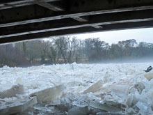 River Ayr frozen taken in December 2010