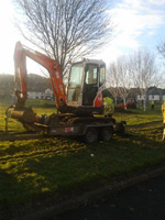 Drainage work at Glencairn Park.