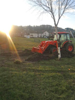 Drainage work at Glencairn Park.